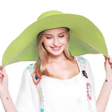 Extra Wide Brim Straw Sun Hat - Madeline Love - Flyclothing LLC