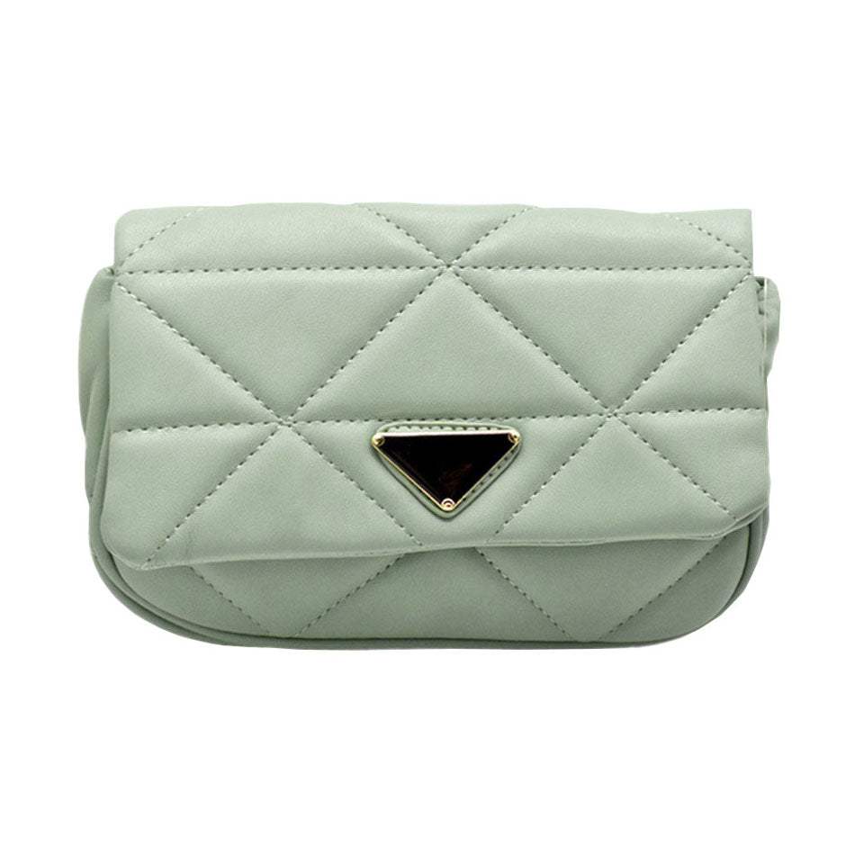 Faux Leather Rectangle Clutch Crossbody Bag - Madeline Love - Flyclothing LLC
