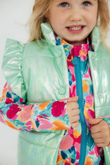 SALE Mint Iridescent Puffer Vest - Mila & Rose ® - Flyclothing LLC