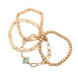 4PCS Natural Stone Bracelet Beaded Stretch Bracelets Set - Madeline Love - Flyclothing LLC