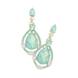 Crystal Rhinestone Teardrop Evening Earrings - Madeline Love - Flyclothing LLC