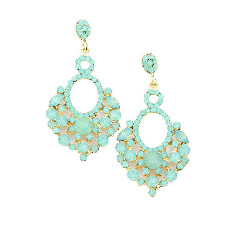 Marquise Crystal Chandelier Statement Evening Earrings - Madeline Love - Flyclothing LLC