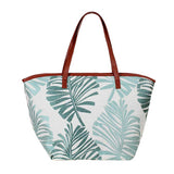 Palm Leaves Print Tote Bag - Madeline Love - Flyclothing LLC