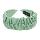 Pleated Solid Faux Leather Headband - Madeline Love - Flyclothing LLC