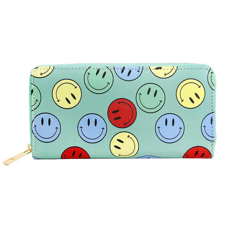 Smile Patterned Zipper Wallet - Madeline Love - Flyclothing LLC