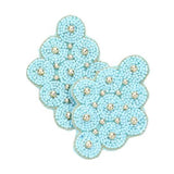 Felt Back Circle Beaded Earrings - Madeline Love - Flyclothing LLC