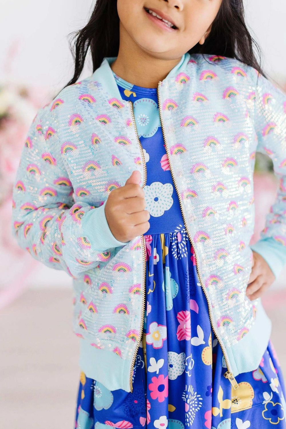 Mint Rainbow Sequin Jacket - Mila & Rose ® - Flyclothing LLC