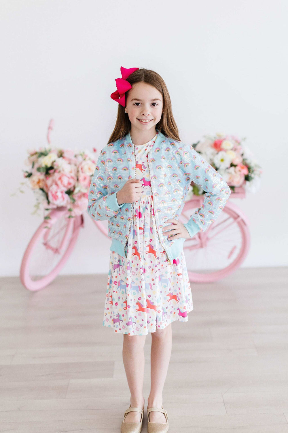 Mint Rainbow Sequin Jacket - Mila & Rose ® - Flyclothing LLC