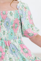 Minty Meadow Smocked Ruffle Dress - Mila & Rose ® - Flyclothing LLC