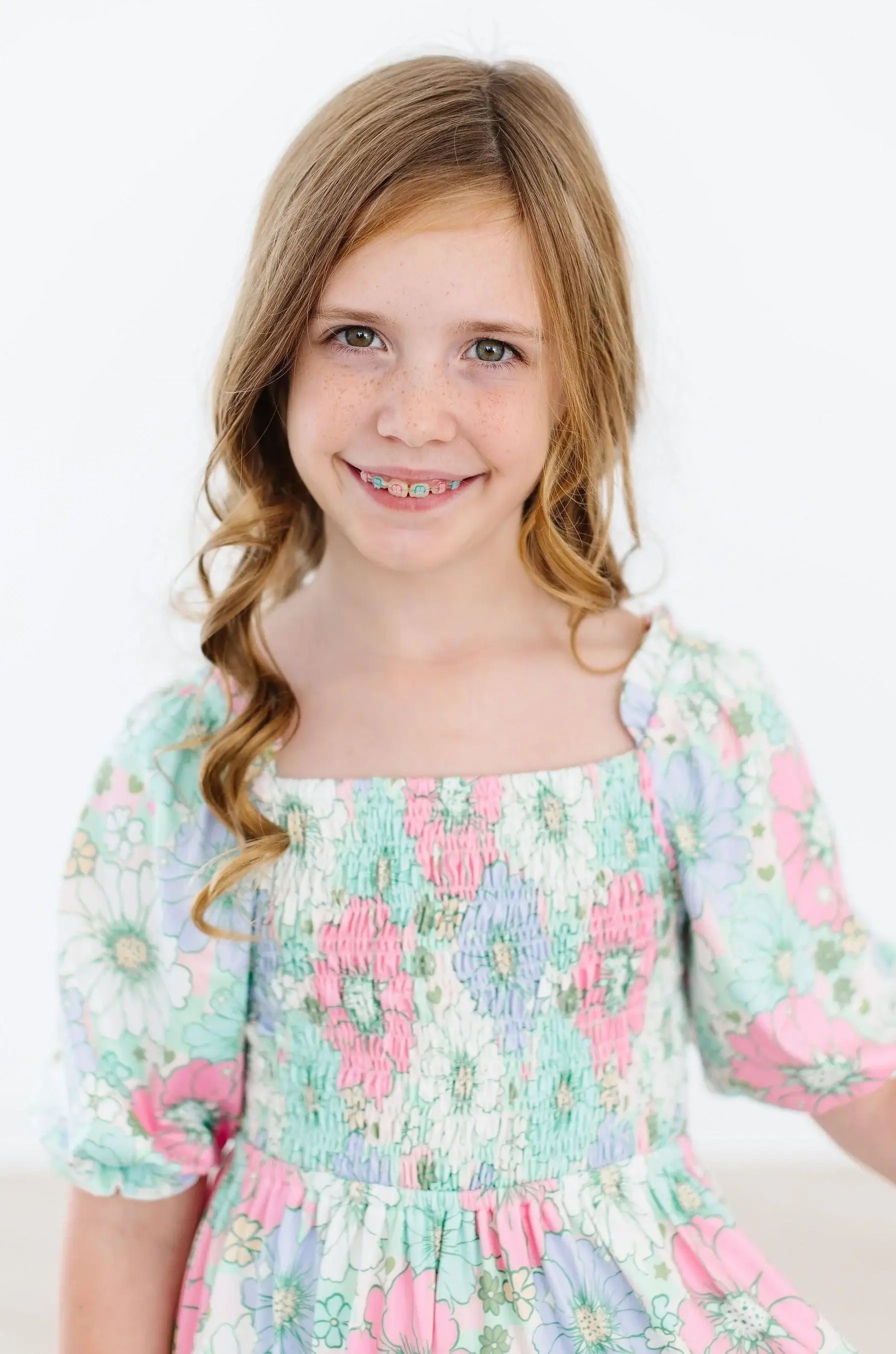 Minty Meadow Smocked Ruffle Dress - Mila & Rose ® - Flyclothing LLC