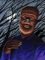 Black Market Art Company Laughing Wolf Man Print