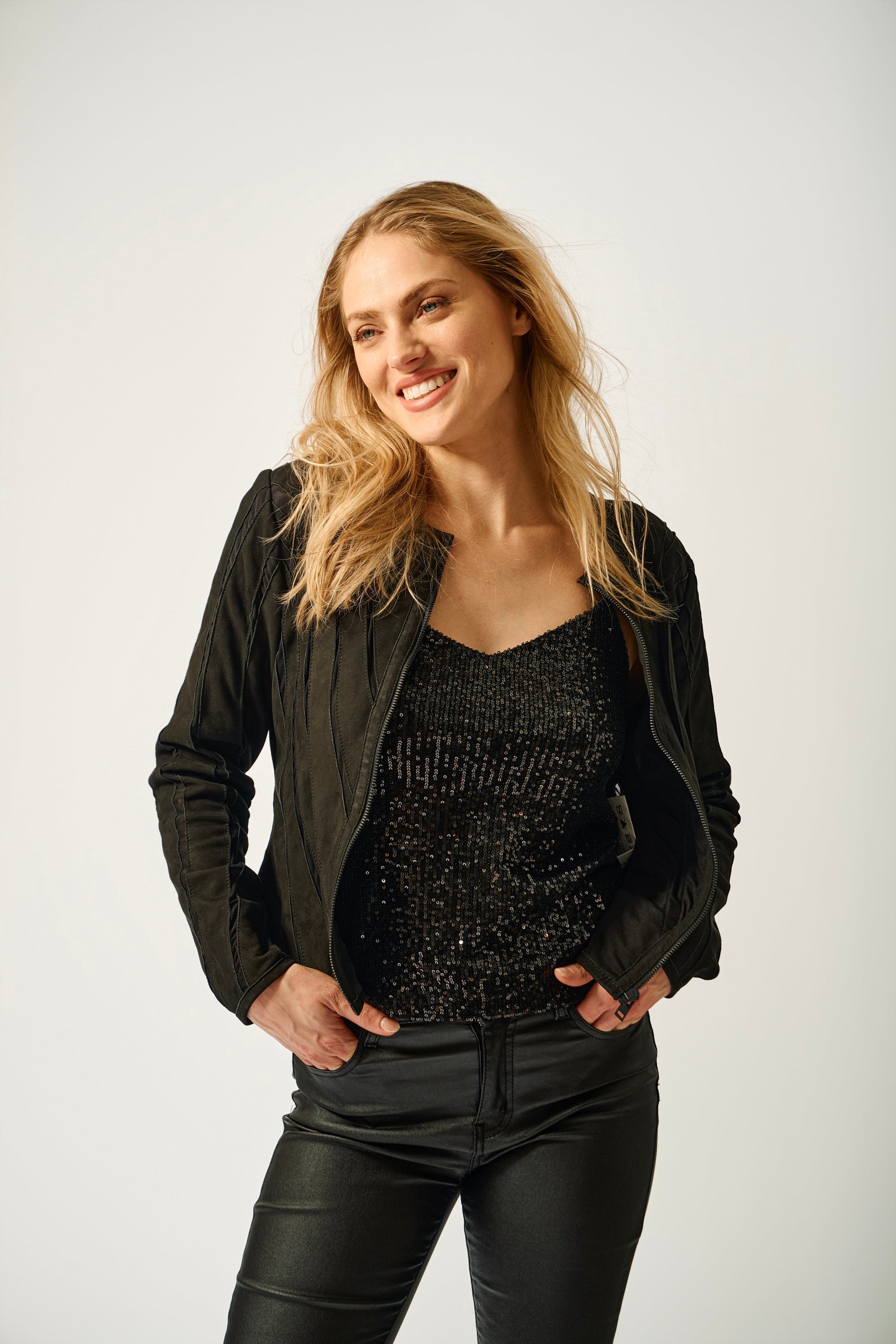 Mira RF Leather Jacket