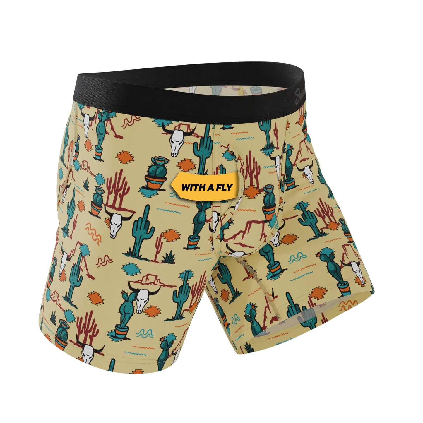 The Mirage | Western Cactus Ball Hammock® Pouch Underwear With Fly - Shinesty - Flyclothing LLC