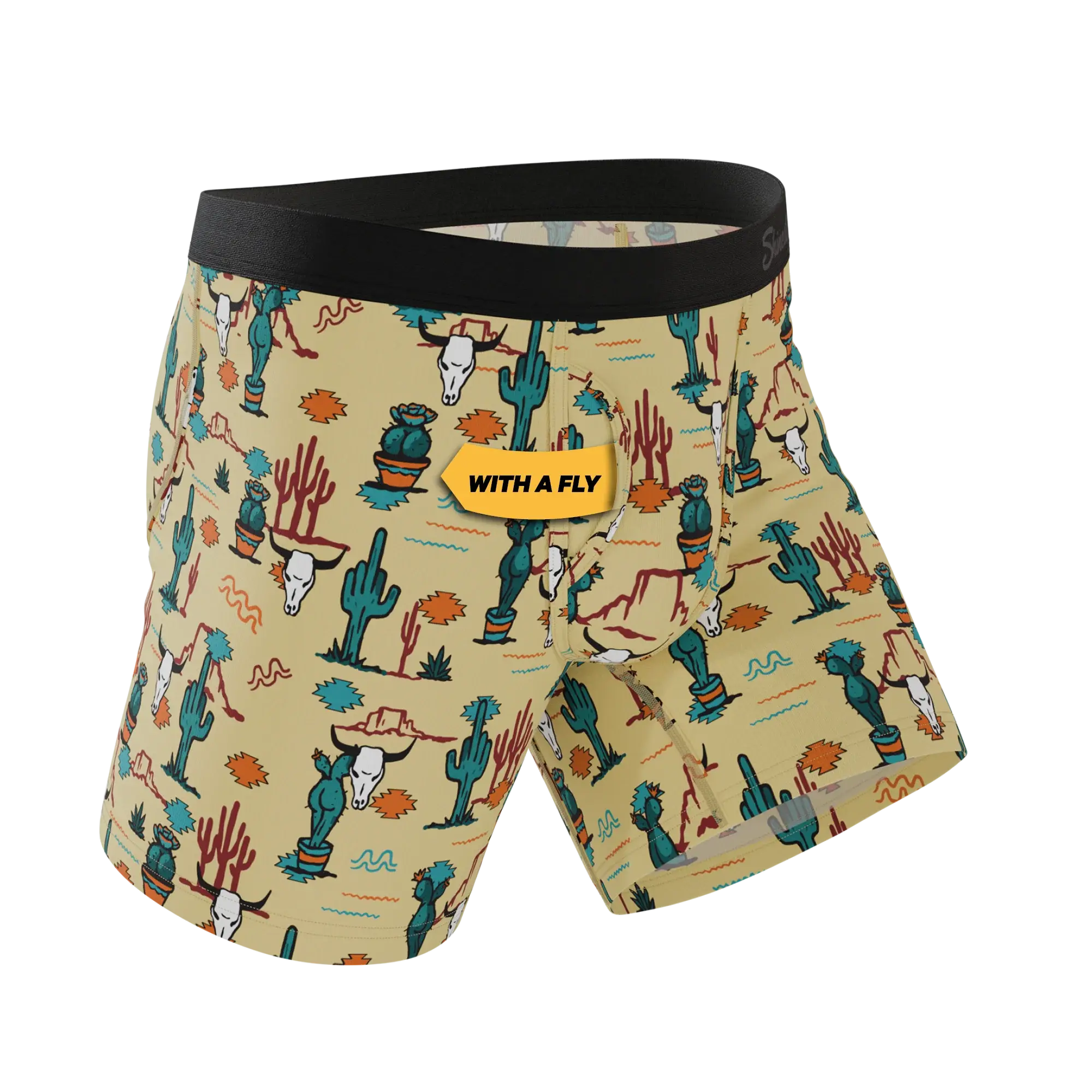 The Mirage | Western Cactus Ball Hammock® Pouch Underwear With Fly - Shinesty - Flyclothing LLC