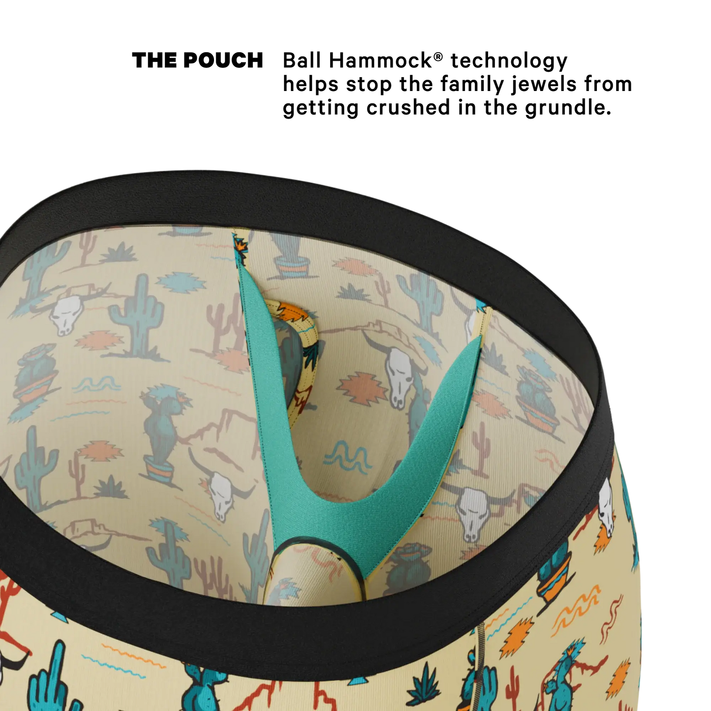 The Mirage | Western Cactus Long Leg Ball Hammock® Pouch Underwear With Fly - Shinesty - Flyclothing LLC