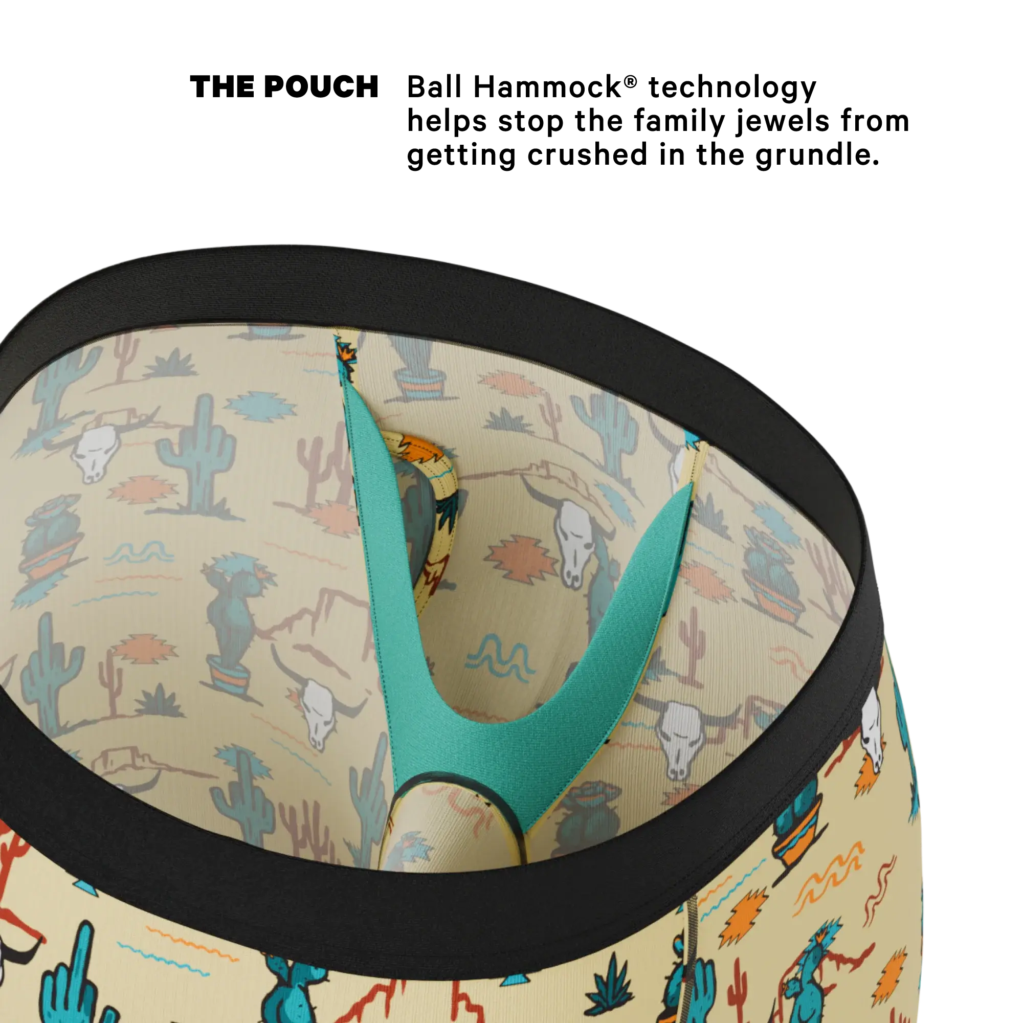 The Mirage | Western Cactus Long Leg Ball Hammock® Pouch Underwear With Fly - Shinesty - Flyclothing LLC
