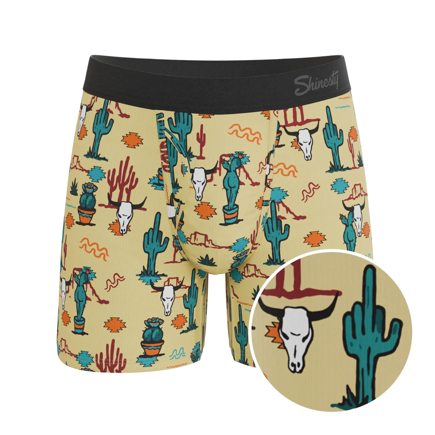 The Mirage | Western Cactus Ball Hammock® Pouch Underwear With Fly - Shinesty - Flyclothing LLC