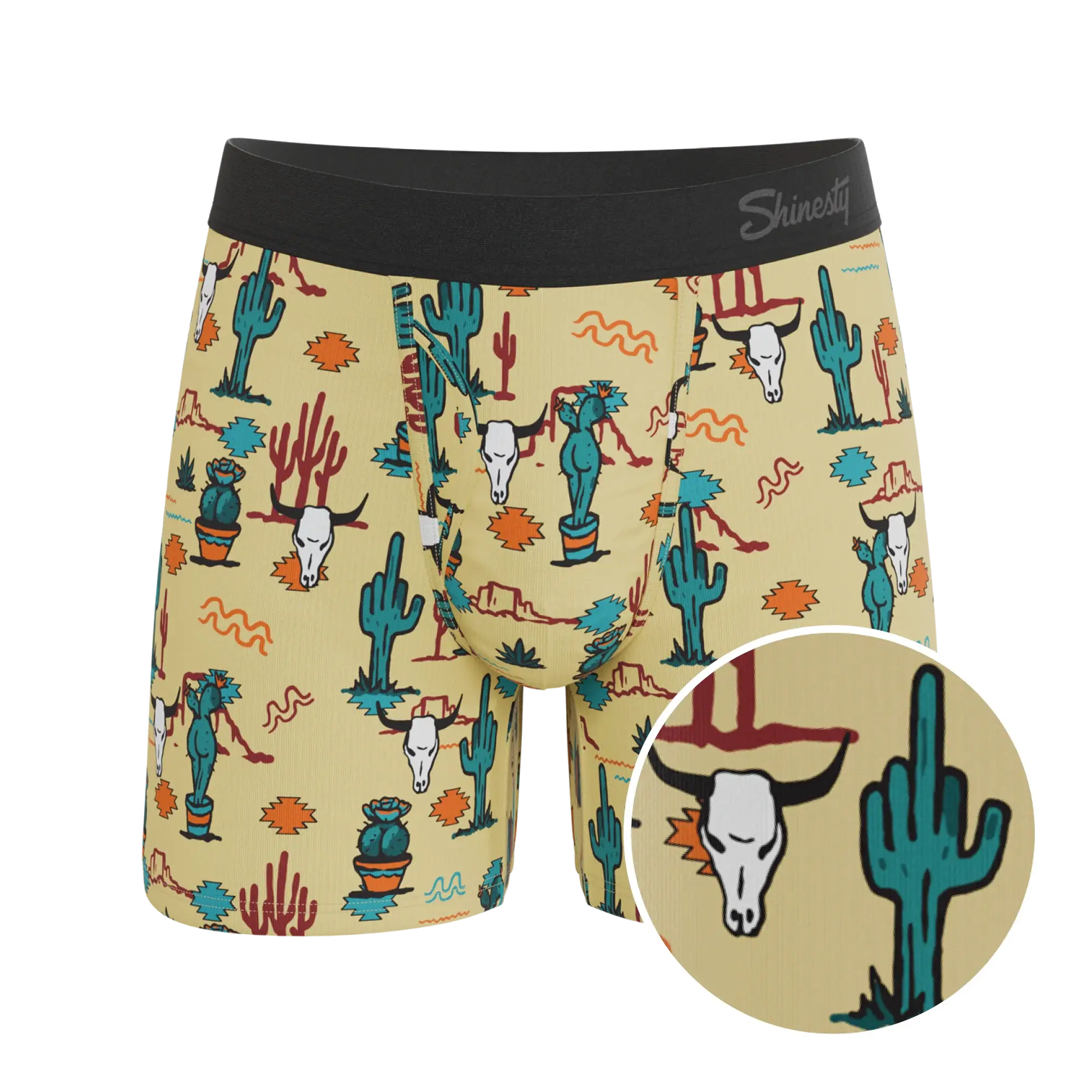 The Mirage | Western Cactus Ball Hammock® Pouch Underwear With Fly - Shinesty - Flyclothing LLC