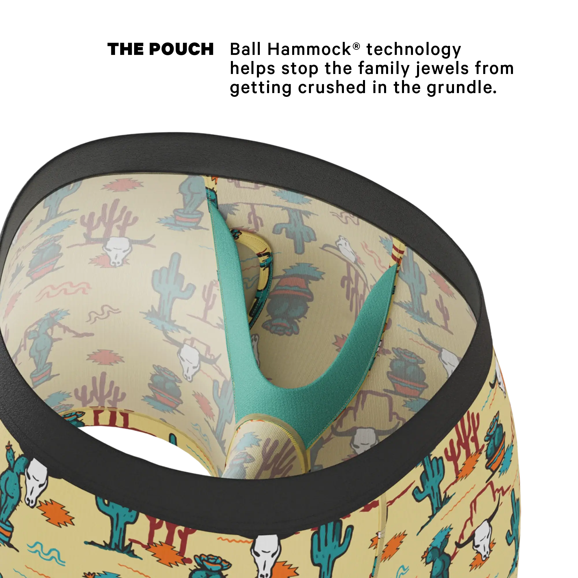The Mirage | Western Cactus Ball Hammock® Pouch Underwear With Fly - Shinesty - Flyclothing LLC
