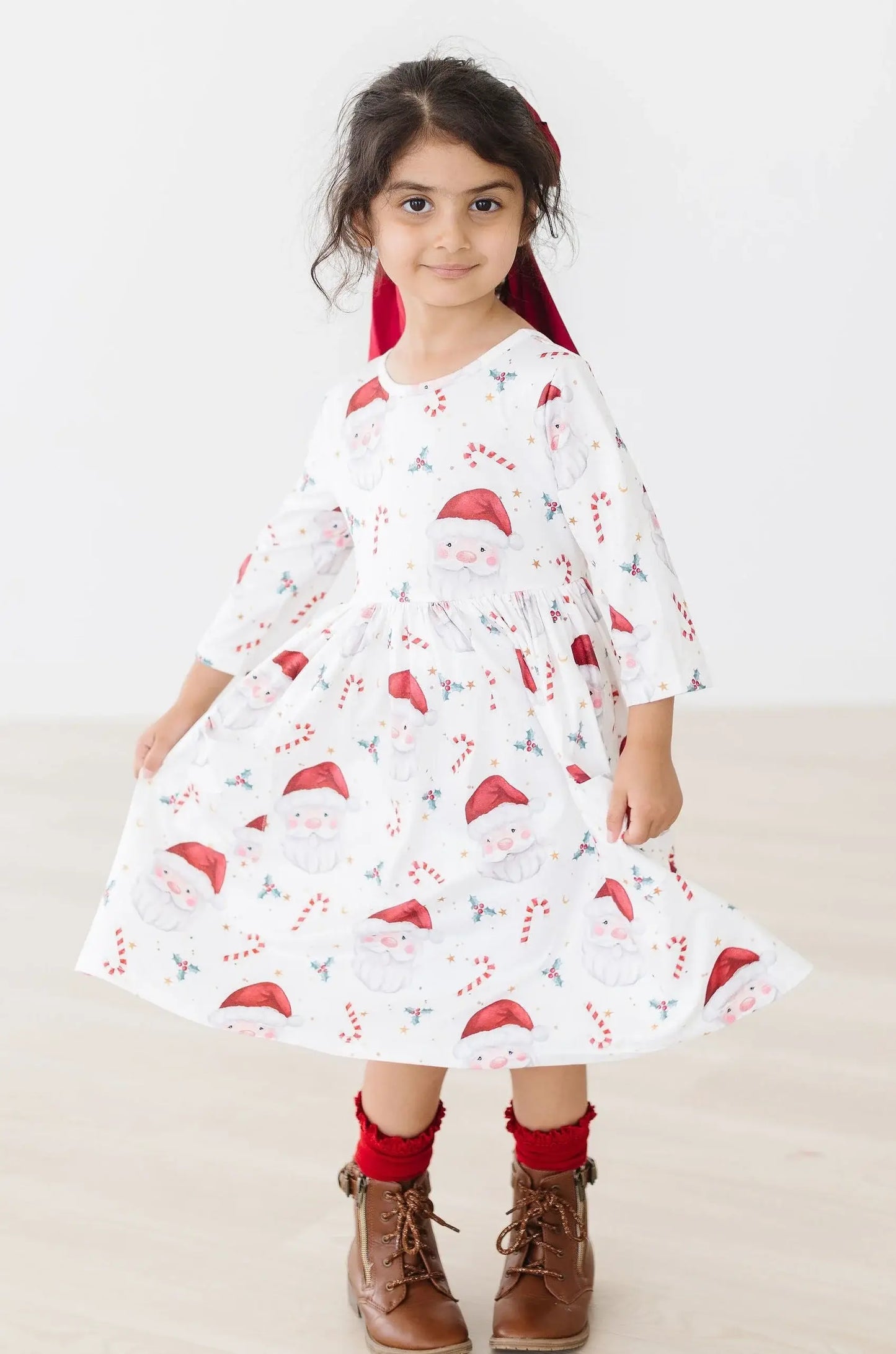 Mistletoe Magic 3/4 Sleeve Pocket Twirl Dress - Mila & Rose ® - Flyclothing LLC