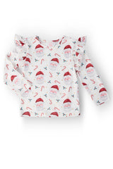 Mistletoe Magic L/S Ruffle Tee - Mila & Rose ® - Flyclothing LLC