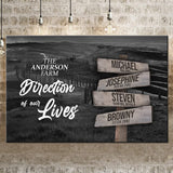 Direction Of Our Lives Family Farm Names Sign - Tailored Canvases - Flyclothing LLC