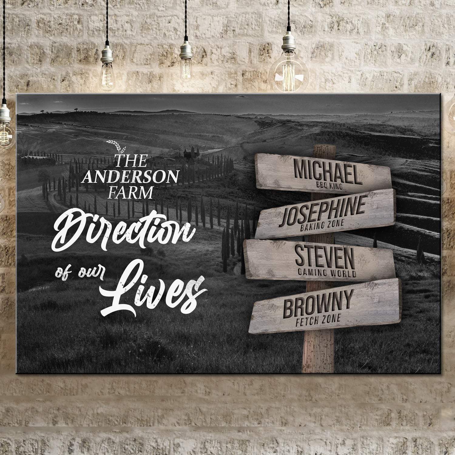 Direction Of Our Lives Family Farm Names Sign - Tailored Canvases - Flyclothing LLC