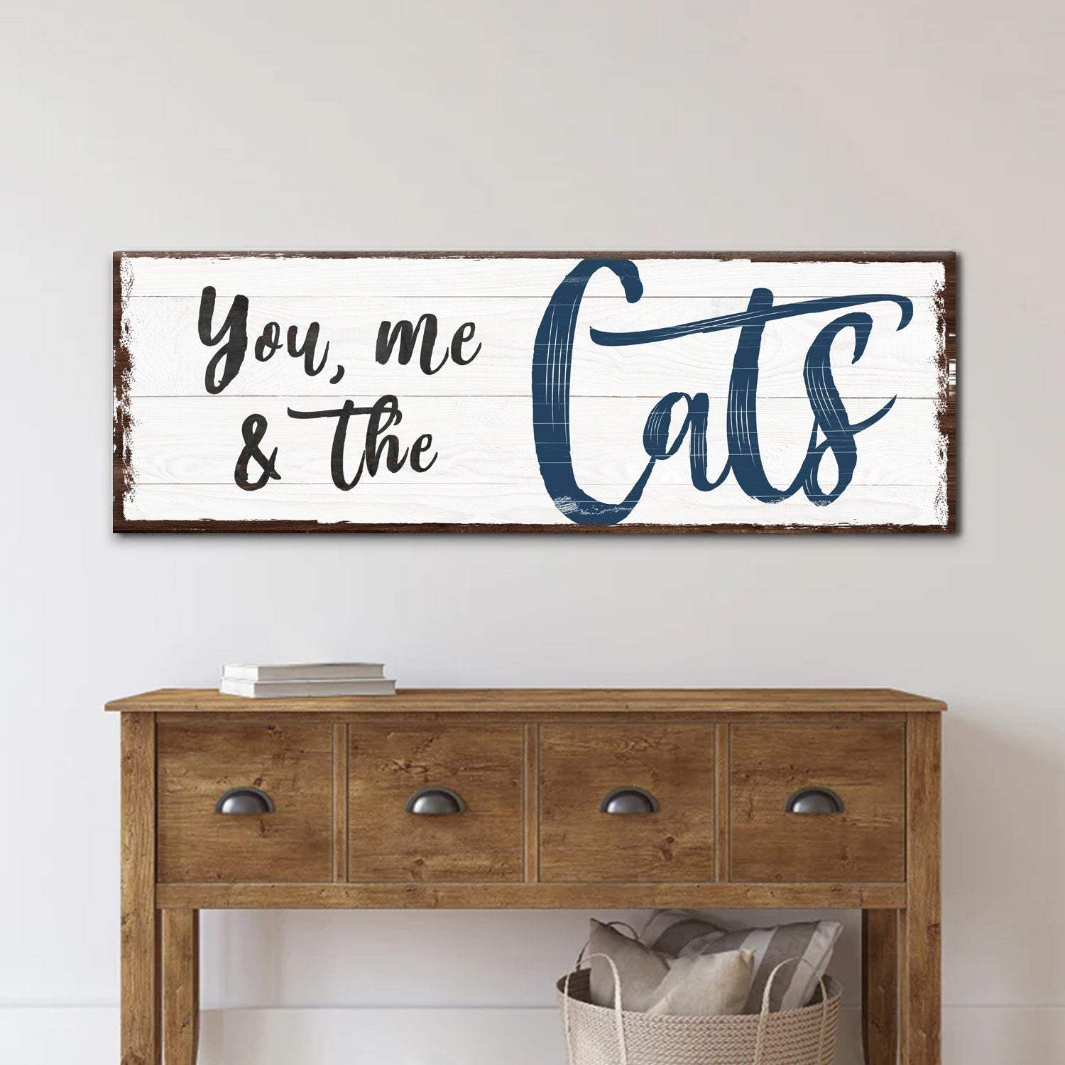 You, Me, And The Cats Sign - Tailored Canvases - Flyclothing LLC