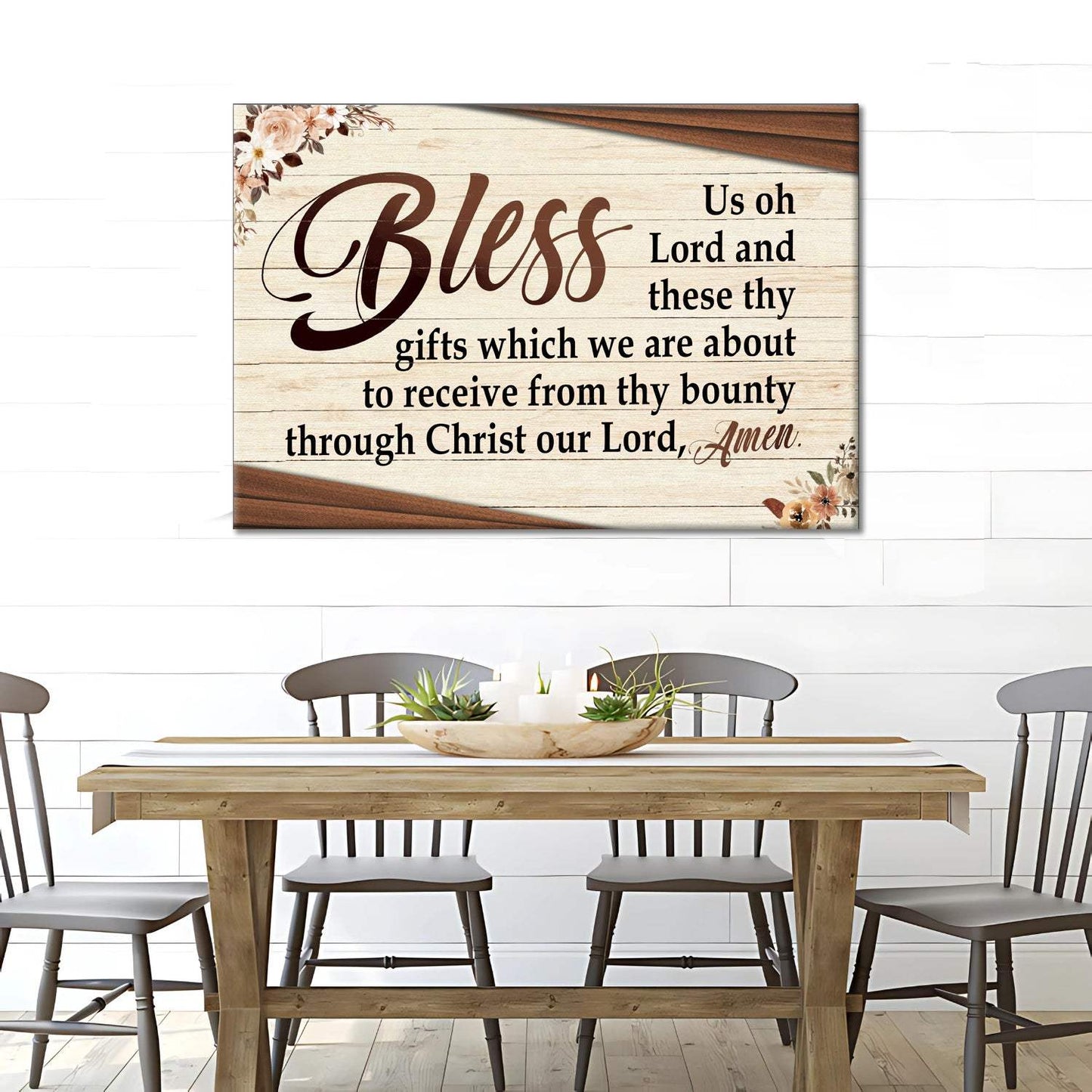 Bless Us Oh Lord Faith Sign III - Tailored Canvases - Flyclothing LLC