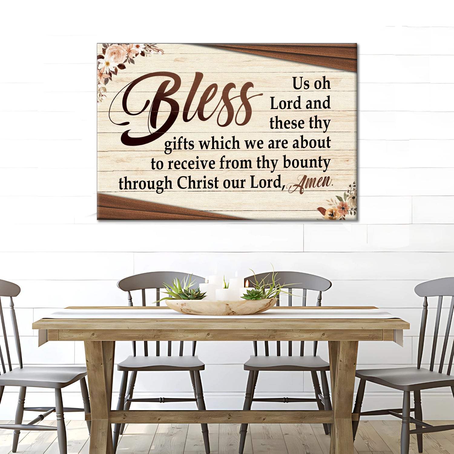 Bless Us Oh Lord Faith Sign III - Tailored Canvases - Flyclothing LLC