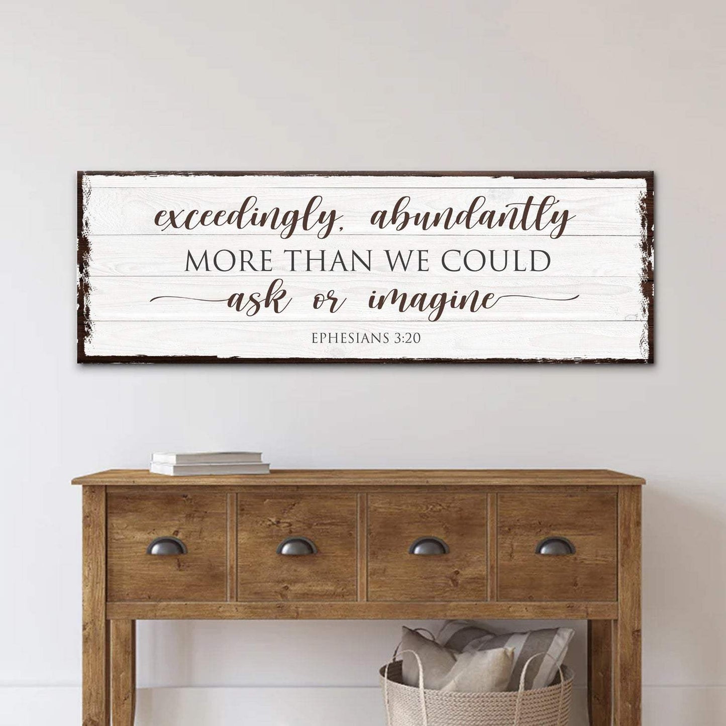 Exceedingly, Abundantly More Than We Could Ask Or Imagine Faith Sign - Tailored Canvases - Flyclothing LLC
