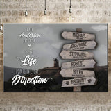 Where Life Points In Every Direction Family Farm Names Sign II - Tailored Canvases - Flyclothing LLC