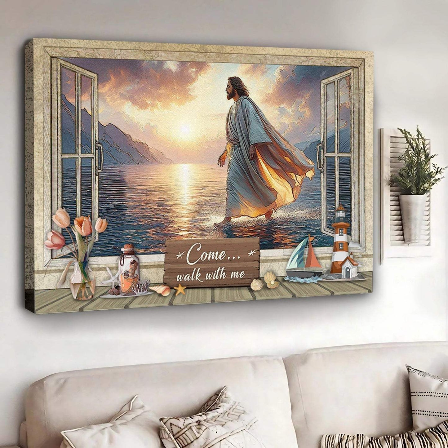 Come Walk With Me Faith Sign II - Tailored Canvases - Flyclothing LLC