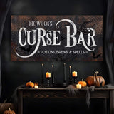 The Witch's Curse Bar Halloween Sign III - Tailored Canvases - Flyclothing LLC