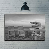 Monochrome Beach Name Sign - Tailored Canvases - Flyclothing LLC
