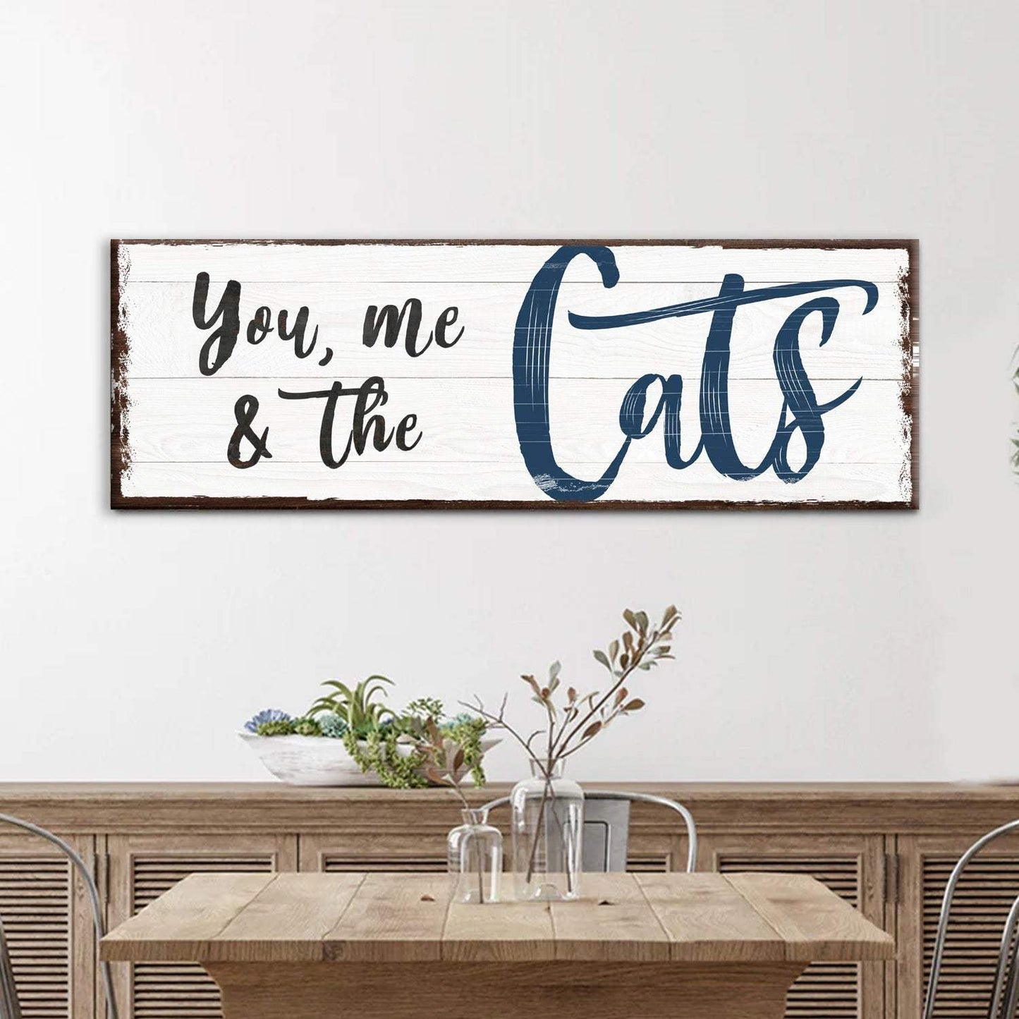 You, Me, And The Cats Sign - Tailored Canvases - Flyclothing LLC