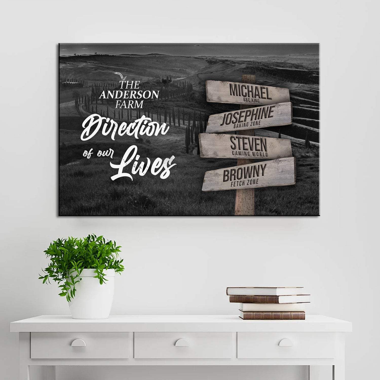 Direction Of Our Lives Family Farm Names Sign - Tailored Canvases - Flyclothing LLC