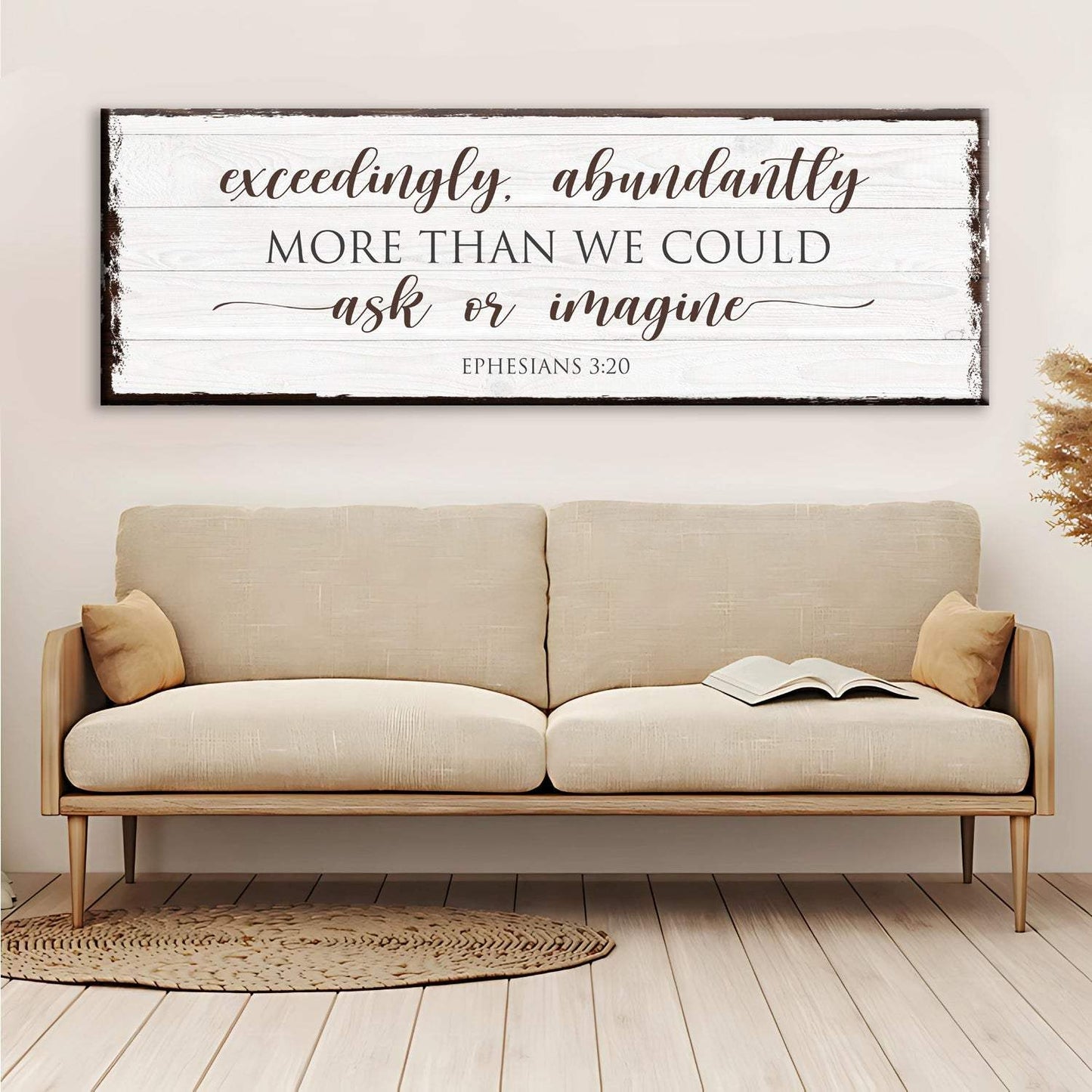 Exceedingly, Abundantly More Than We Could Ask Or Imagine Faith Sign - Tailored Canvases - Flyclothing LLC