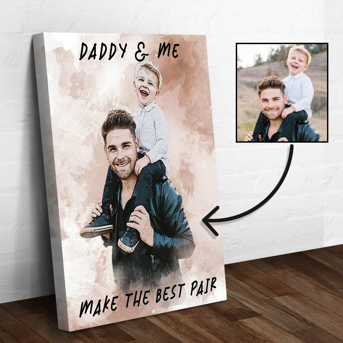 Daddy & Me Make the Best Pair Sign - Tailored Canvases - Flyclothing LLC