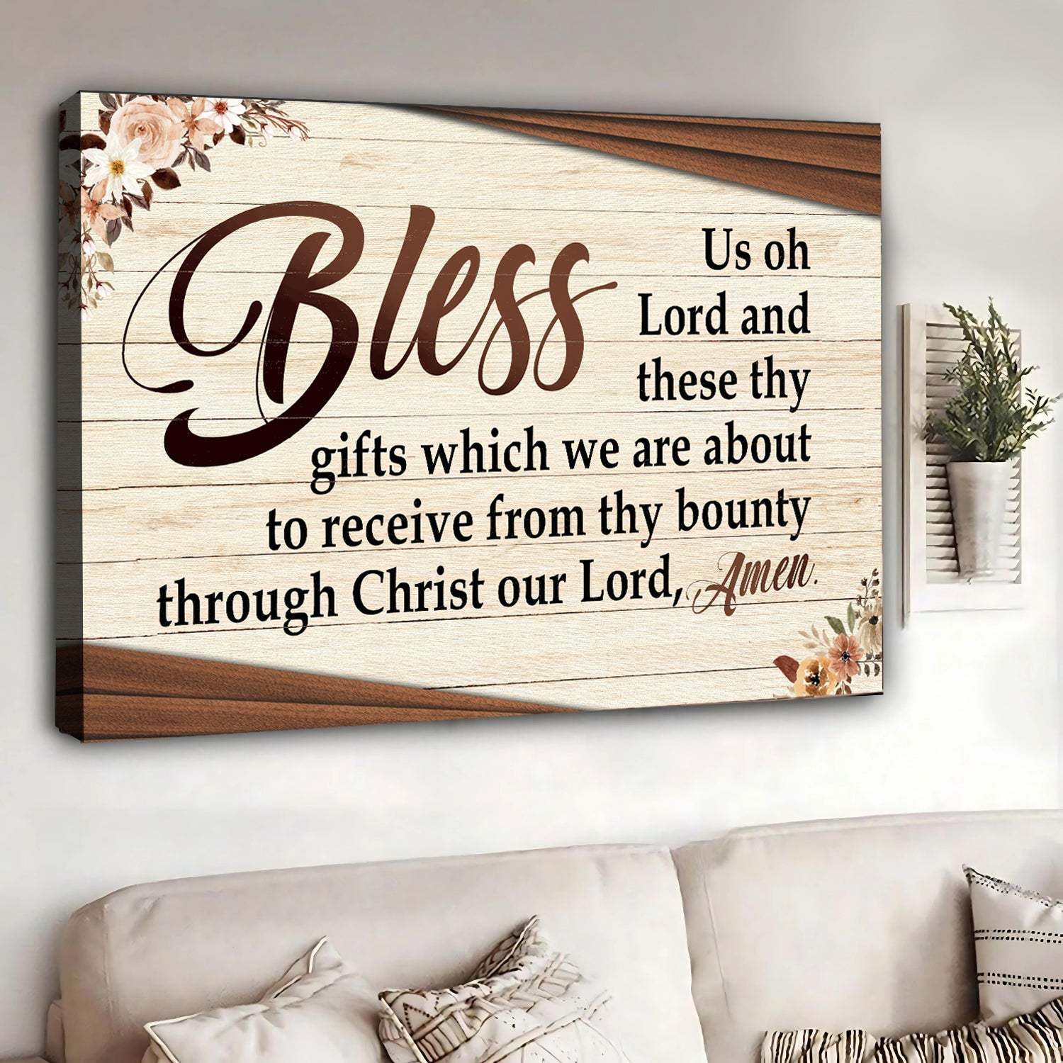 Bless Us Oh Lord Faith Sign III - Tailored Canvases - Flyclothing LLC