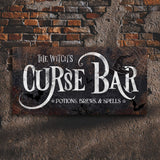 The Witch's Curse Bar Halloween Sign III - Tailored Canvases - Flyclothing LLC