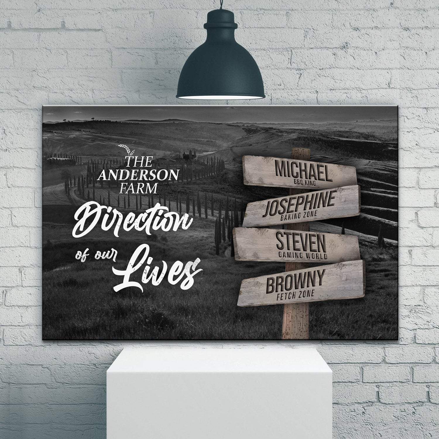 Direction Of Our Lives Family Farm Names Sign - Tailored Canvases - Flyclothing LLC