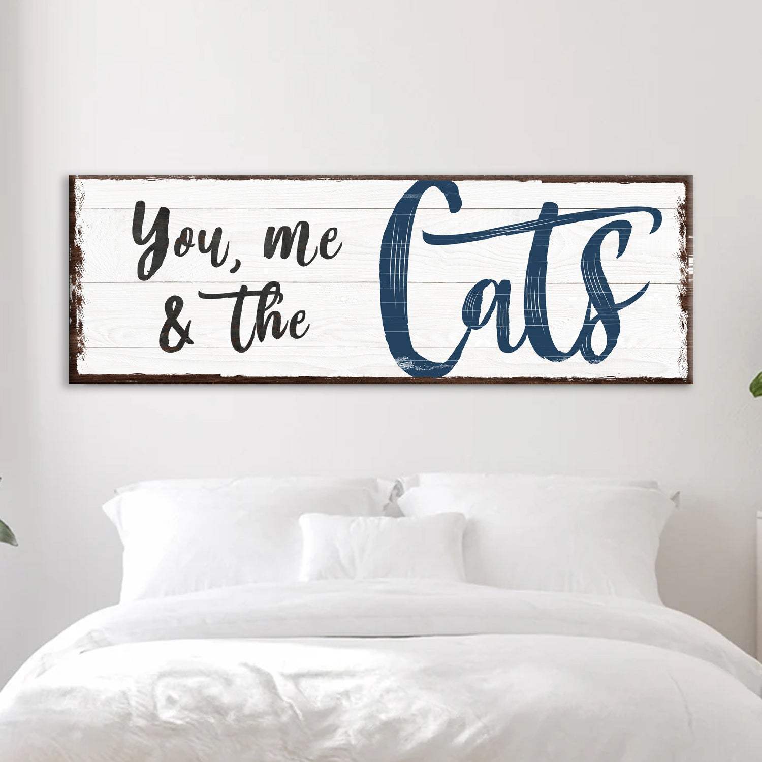 You, Me, And The Cats Sign - Tailored Canvases - Flyclothing LLC