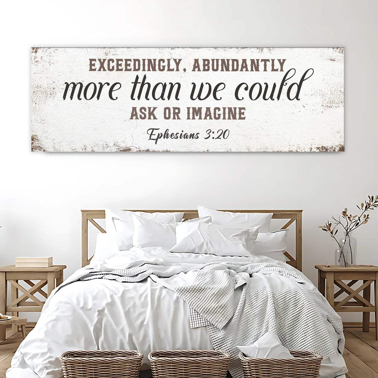 Exceedingly, Abundantly More Than We Could Ask Or Imagine Faith Sign II - Tailored Canvases - Flyclothing LLC