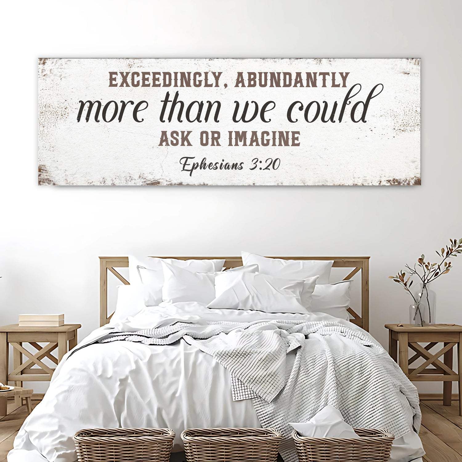 Exceedingly, Abundantly More Than We Could Ask Or Imagine Faith Sign II - Tailored Canvases - Flyclothing LLC