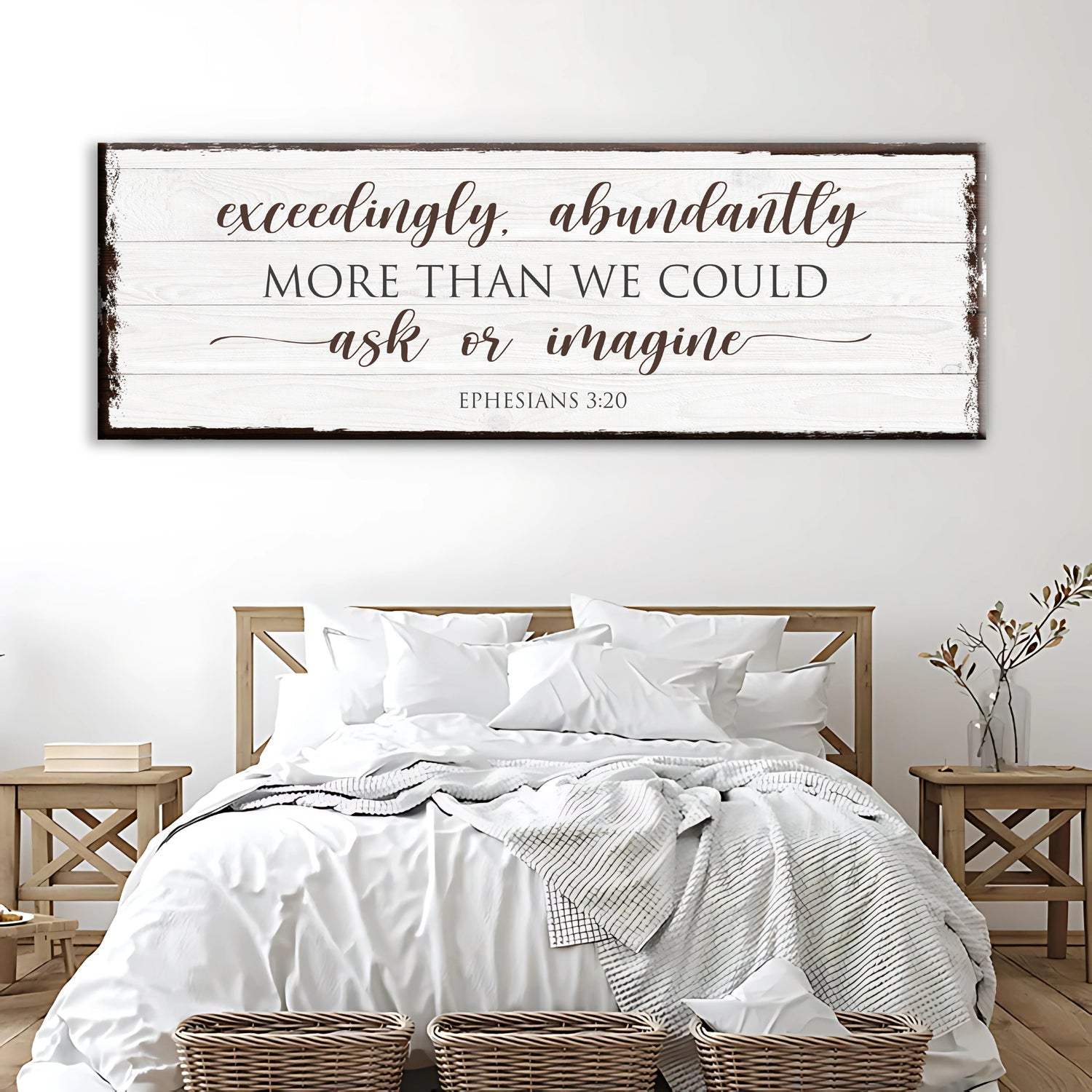 Exceedingly, Abundantly More Than We Could Ask Or Imagine Faith Sign - Tailored Canvases - Flyclothing LLC