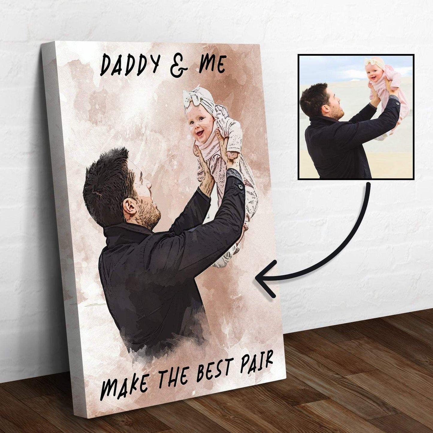 Daddy & Me Make the Best Pair Sign - Tailored Canvases - Flyclothing LLC