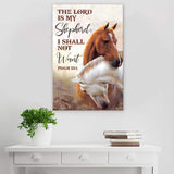 The Lord Is My Shepherd I Shall Not Want Psalm 23:1 Faith Sign IV - Tailored Canvases - Flyclothing LLC
