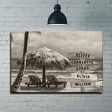 Monochrome Beach Name Sign - Tailored Canvases - Flyclothing LLC