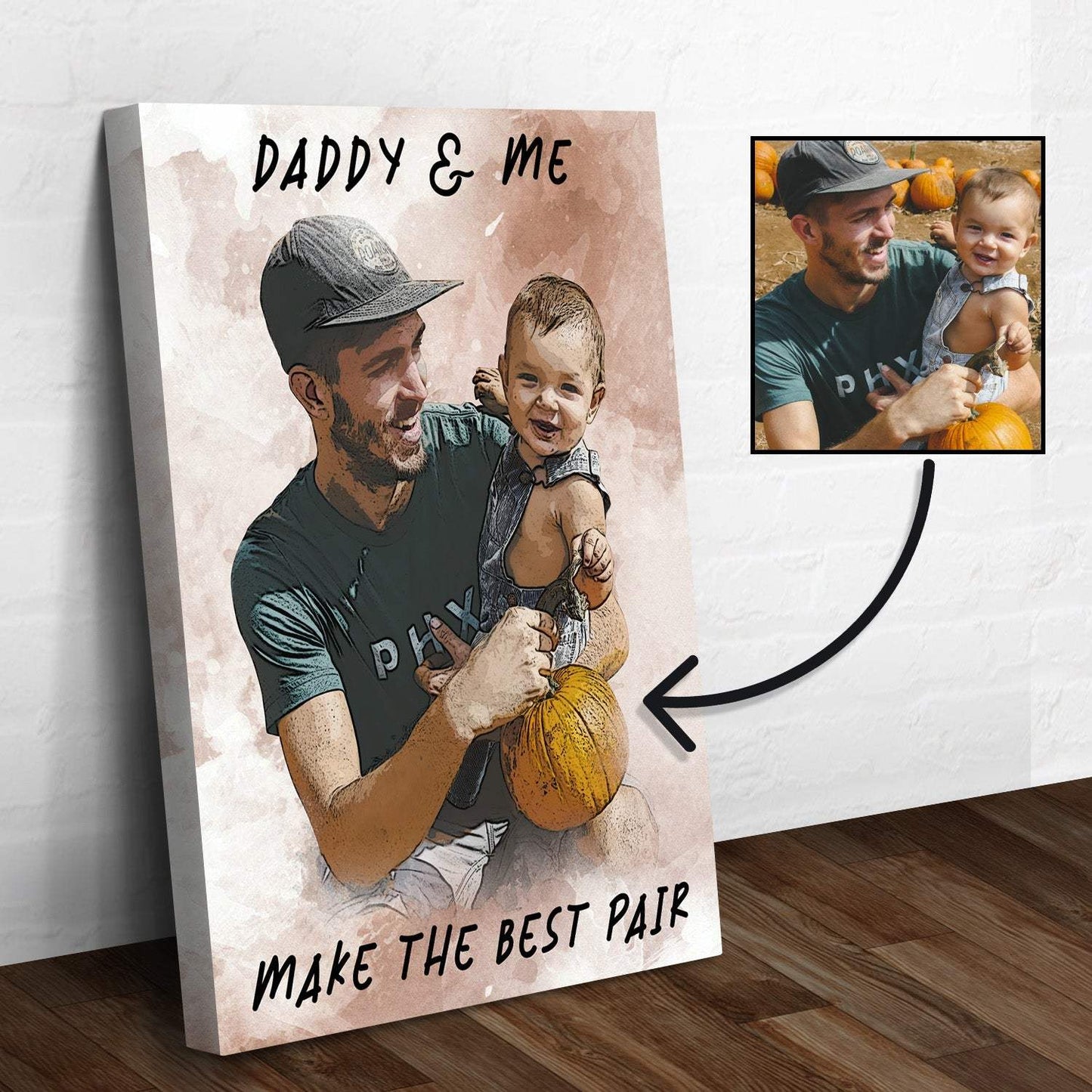 Daddy & Me Make the Best Pair Sign - Tailored Canvases - Flyclothing LLC